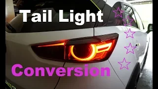 Project Mazda CX-3  -- change / conversion to Facelift Taillights install