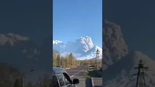 A volcano erupts in Kamchatka