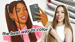 THE BEST WAY TO COLOR WITH MARKERS...featuring BIANYO MARKERS 😍 (HUGE AMAZON PROMO!)