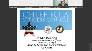 Chief FOIA Officers Council Meeting Recording - November 17, 2021