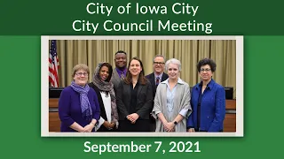 Iowa City City Council Meeting of September 7, 2021