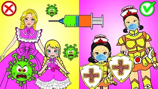 Vestir Muñecas De Papel | Good Mom VS Bad Mom Protect Baby From Virus | Woa Doll En Spanish