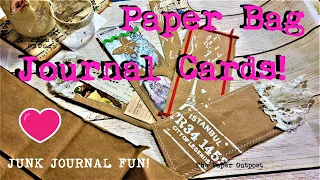 EASY PAPER BAG JUNK JOURNAL CARDS! Fun to Add to Any Junk Journal!  The Paper Outpost! :)