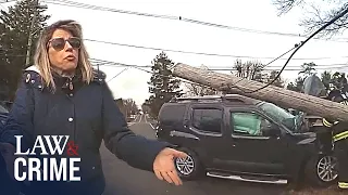 Bodycam: Woman Wrecks Car in Wild Crash After Blowing Stop Sign
