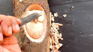 Easy carving beginners || wood art