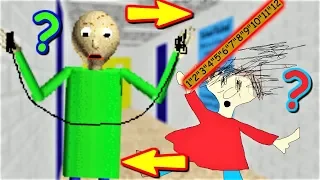 BALDI JUMPS ROPE AND PLAYTIME SLAPS HER RULER!! | Baldi's Basics MOD: Switched Places