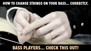 How to change strings on (restring) your bass... correctly. Watch this!