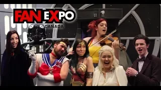 Violin girl surprises cosplayers with their themes!! FAN EXPO 2017