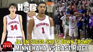 Jalen Suggs Shuts Down Trash Talking Crowd! Minnehaha Academy vs East Ridge Recap