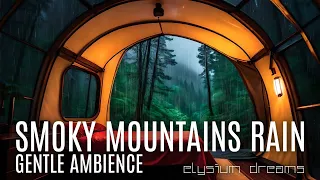 Smoky Mountain Camping in the Rain - Chill Inside your Tent - Ambiance Only Gentle Relaxation Study