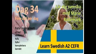 Learn Swedish - Day 34 - Five words a day – Fill a form - A2 CEFR