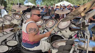 Rash (Rush Tribute) Performs All of 2112, Unrest in the Forest 2024, from Behind Drum Kit