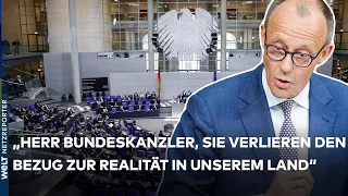 KNALLHARTE ATTACKE VON MERZ: Scholz-Regierung orientierungslos und handlungsunfähig | WELT