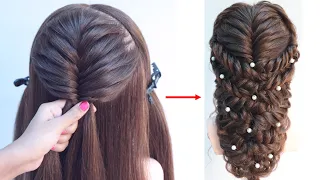 breathtaking new fishtail braided hairstyle for bride