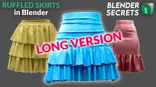 Ruffled Skirts | Virtual Fashion | Blender Tutorial | Blender Secrets