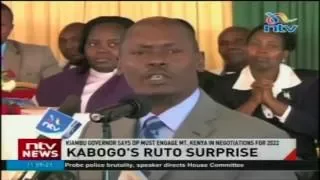 Kiambu governor says DP must engage Mt. Kenya in negotiations for 2022
