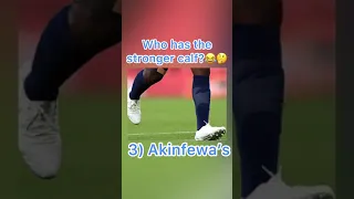 WHO HAS THE STRONGEST CALF?🤔😂 ft. Akinfenwa, Grealish… #shorts