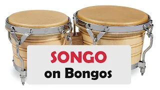 Songo Rhythm Played on Bongos Fast and Slow Tempo