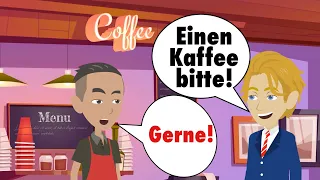 Learn German A1 | Ordering a Coffee | Short Dialogue for Beginners