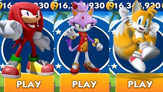 Sonic Dash -Sir Knuckles VS Blaze VS Tails _ Movie Sonic vs All Bosses Zazz Eggman