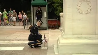 'Flags In' at 'Tomb Of The Unknowns'