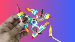 EXPERIMENT: Rocket vs Fidget Spinner  | Diwali ke Patake | Crackers Experiment | Diwali Patakhe ✅✅