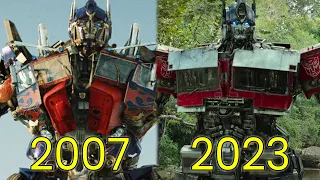 Evolution of Optimus Prime in Transformers Movies (2007-2023)