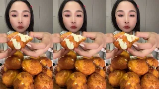 ASMR MUKBANG Deep Fried Cream Puffs EATING SHOW|소리좋은 러가지 음식 먹방 모음이 팅쇼 리얼 사운드|大食い