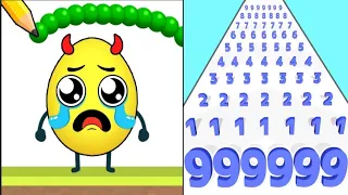 Number Run Merge Master Game - Draw To Smash Angry Eggs