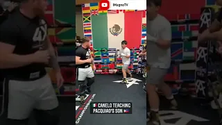 Canelo Teaching Pacquiao's son.