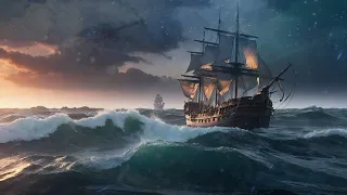 Peaceful High Seas Adventure [ ASMR  ] :: Ambient Meditative Music, Ocean Waves