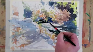 Winter Light Effects - Watercolor demo by Christopher Leeper