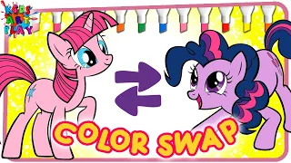 MLP My Little Pony Twilight Sparkle and Pinkie Pie Color Swap coloring pages
