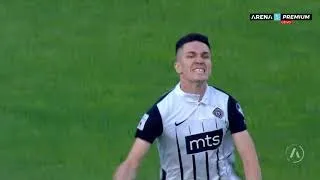 UROŠEVIĆEV FANTASTIČAN VOLEJ: Partizan izjednačio u finalu Kupa / 26.05.2022.