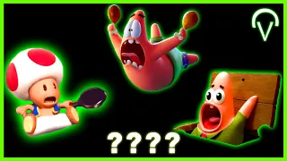 5 Toad and Goombas🔊 "OUUUU!" 🔊 PART 2 Sound Variations in  56 Seconds. & Patrick