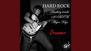 Hard Rock Drum Backing Track in B Major, 120 BPM, Vol. 1