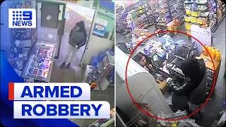 Teen threatened with knife in Sydney store robbery | 9 News Australia