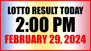 Lotto Result Today 2pm February 29, 2024 Swertres Ez2 Pcso