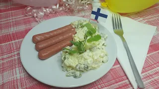 How to make Finnish Potato Salad and Wieners - Perunasalaatti ja nakit recipe