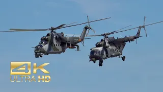 (4K) Mi-35 Mi-171 Czech Air Force Air Force flying Display RAF Fairford RIAT 2022 AirShow 3371 9813