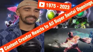 Content Creator Reacts to All Super Sentai Openings 1975 - 2023 For The First Time !  Reaction Video