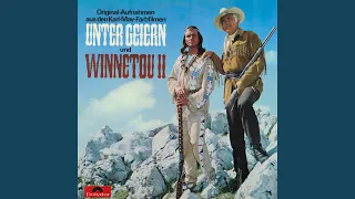 Winnetou und Old Shatterhand reiten zum Treck um zu warnen (From "Winnetou II")