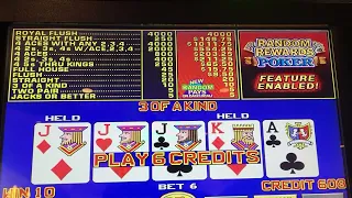 Playing Random Rewards Triple Double Video Poker at Harrah's Ak-Chin!