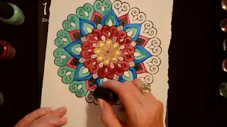 ASMR | Painting a Mandala With Dollar Tree Nail Polish (Whisper)