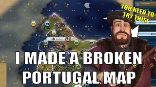 I made an INSANE Portugal map and you need to try it!! #1 Broken Portugal Deity Start (FP Civ 6)