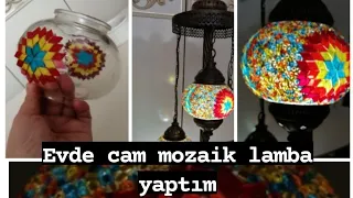 Mozaik cam nasıl işlenir evde cam mozaik yapımı #cammozaiklamba #mozaiklamba #mozaik #cammozaik #dıy