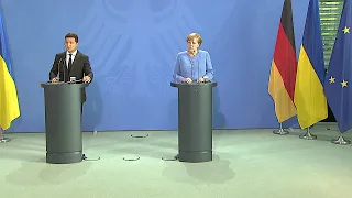 12.07.2021 - Angela Merkel & Wolodymyr Selensky - Krim, Donbass, Nord Stream 2, Russland u.a.