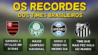 OS RECORDES DO FUTEBOL BRASILEIRO E SEUS RESPECTIVOS DONOS