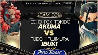 EF Tokido (Akuma) vs Fudoh Fujimura (Ibuki) -  SEA Major 2018 Asia Regional Final - CPT 2018