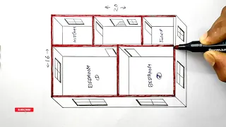 16×20=320,square feet small house plan।2bedroom small building design।